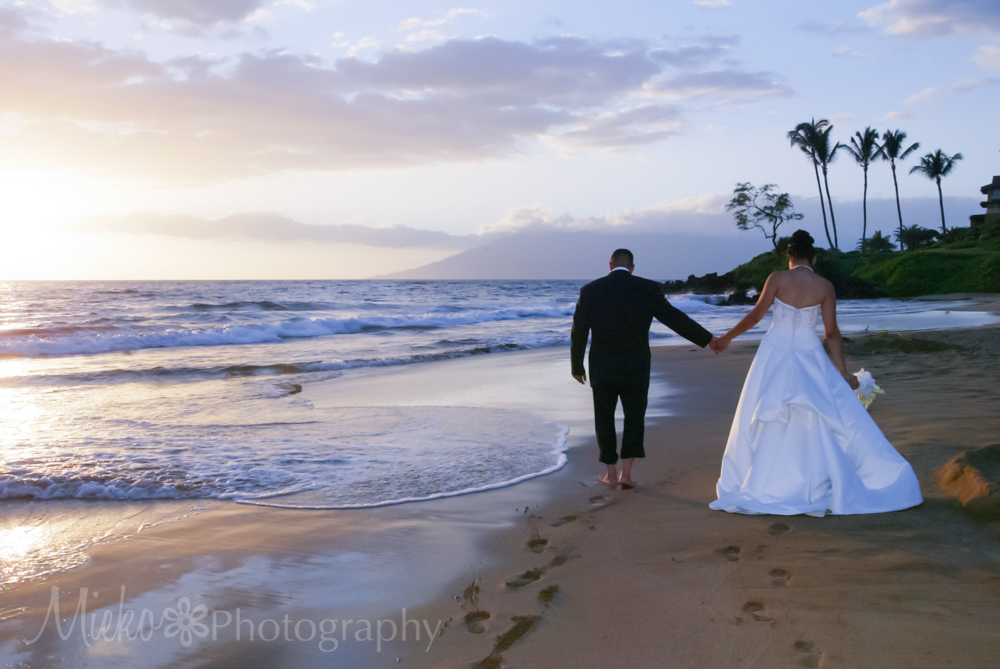 Fairmont Kea Lani Sunset Wedding by the beach