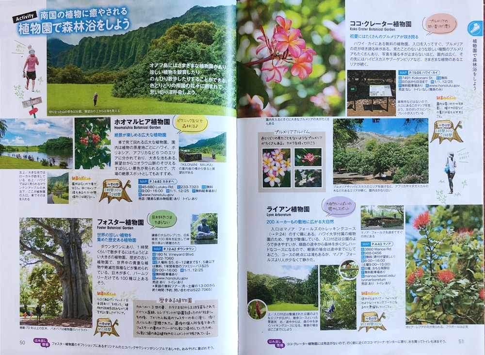 Editorial Assignments for Japanese Guide Book about Honolulu - Oahu, Parks and Garden Feature